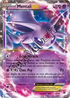 Carte Pokémon Mentali EX  n°52 de la série Rupture Turbo