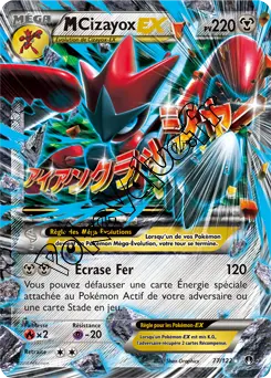 Carte Pokémon MScizor EX  n°77 de la série Rupture Turbo