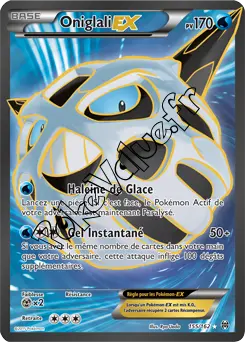 Carte Pokémon Glalie EX  n°155 de la série Impulsion Turbo