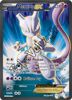 Carte Pokémon Mewtwo EX  n°157 de la série Impulsion Turbo