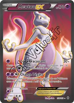 Carte Pokémon Mewtwo EX  n°158 de la série Impulsion Turbo