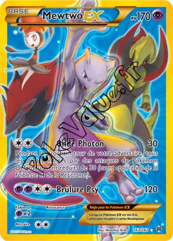 Carte Pokémon Mewtwo EX  n°163 de la série Impulsion Turbo