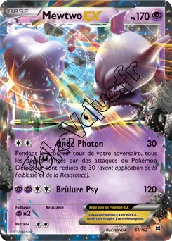 Carte Pokémon Mewtwo EX  n°61 de la série Impulsion Turbo