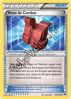 Carte Pokémon Veste de Combat n°133 de la série Impulsion Turbo