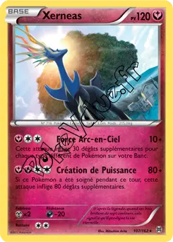 Carte Pokémon Xerneas  n°107 de la série Impulsion Turbo