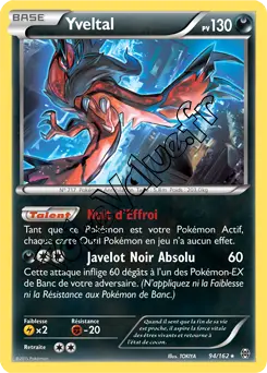 Carte Pokémon Yveltal  n°94 de la série Impulsion Turbo