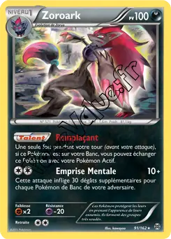 Carte Pokémon Zoroark  n°91 de la série Impulsion Turbo