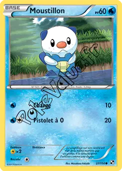 Carte Pokémon Moustillon  n°27 de la série Noir et Blanc