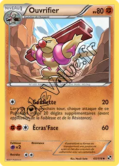 Carte Pokémon Ouvrifier n°60 de la série Noir et Blanc