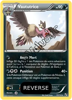 Carte Pokémon Vaututrice Reverse n°73 de la série Noir et Blanc