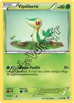 Carte Pokémon Vipélierre n°2 de la série Noir et Blanc