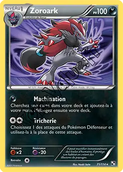Carte Pokémon Zoroark  n°71 de la série Noir et Blanc