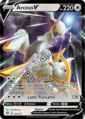 Carte Pokémon Arceus V n°122 de la série Stars Étincelantes