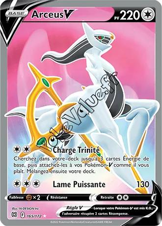 Carte Pokémon Arceus V  n°165 de la série Stars Étincelantes