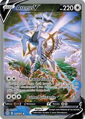 Carte Pokémon Arceus V  n°166 de la série Stars Étincelantes