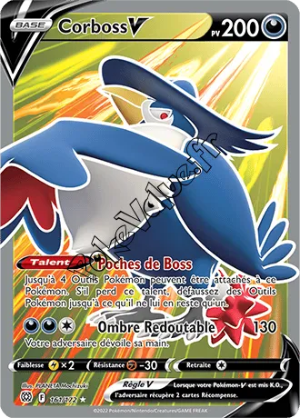 Carte Pokémon Corboss V  n°161 de la série Stars Étincelantes