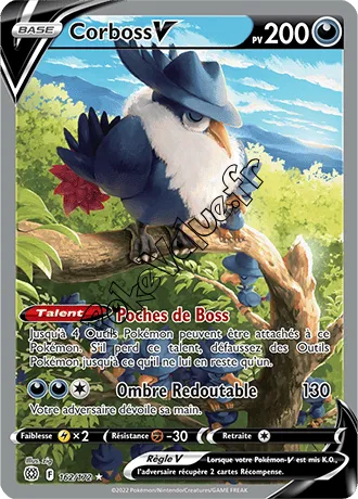 Carte Pokémon Corboss V  n°162 de la série Stars Étincelantes