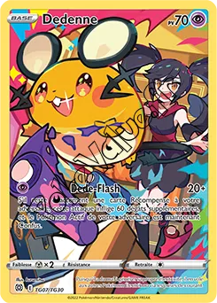 Carte Pokémon Dedenne  n°TG07 de la série Stars Étincelantes