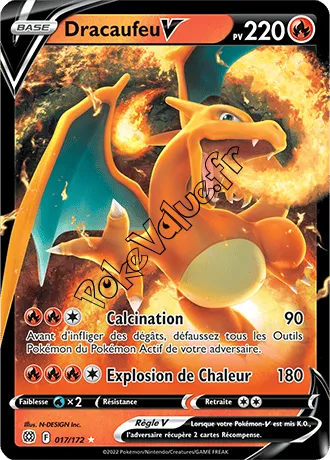 Carte Pokémon Dracaufeu V  n°017 de la série Stars Étincelantes