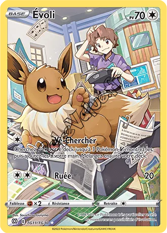 Carte Pokémon Évoli n°TG11 de la série Stars Étincelantes