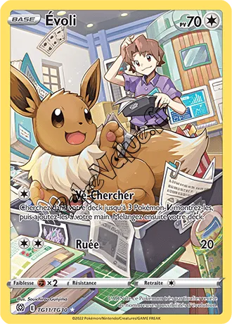 Carte Pokémon Évoli  n°TG11 de la série Stars Étincelantes