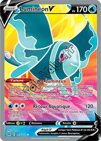 Carte Pokémon Luminéon V  n°155 de la série Stars Étincelantes