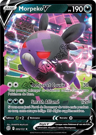 Carte Pokémon Morpeko V  n°095 de la série Stars Étincelantes