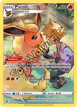 Carte Pokémon Pyroli  n°TG01 de la série Stars Étincelantes