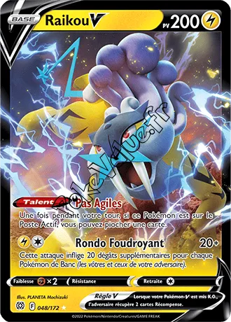 Carte Pokémon Raikou V  n°048 de la série Stars Étincelantes