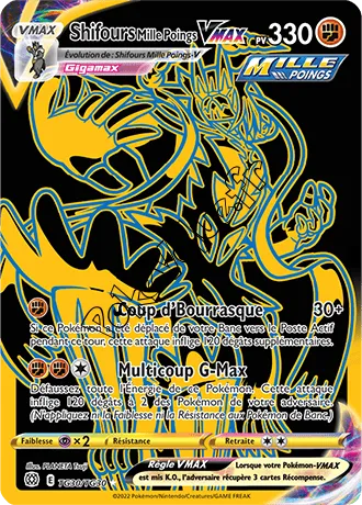 Carte Pokémon Shifours Mille Poings VMAX  n°TG30 de la série Stars Étincelantes