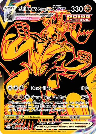 Carte Pokémon Shifours Poing Final VMAX  n°TG29 de la série Stars Étincelantes