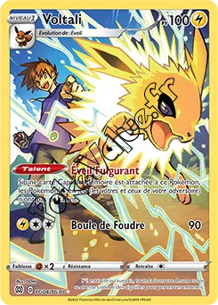 Carte Pokémon Voltali  n°TG04 de la série Stars Étincelantes