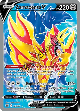 Carte Pokémon Zamazenta V n°163 de la série Stars Étincelantes