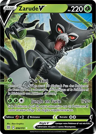 Carte Pokémon Zarude V  n°016 de la série Stars Étincelantes