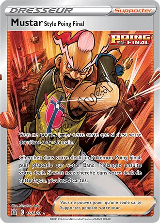 Carte Pokémon Mustar Style Poing Final n°163 de la série Styles de Combat