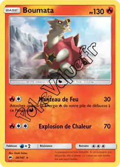 Carte Pokémon Boumata n°26 de la série Ombres Ardentes