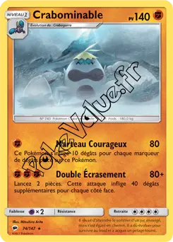 Carte Pokémon Crabominable  n°74 de la série Ombres Ardentes