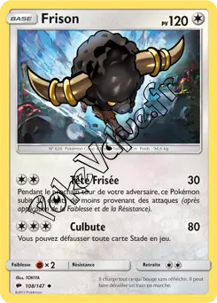 Carte Pokémon Frison n°108 de la série Ombres Ardentes