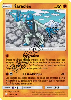 Carte Pokémon Karaclée n°72 de la série Ombres Ardentes