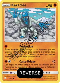 Carte Pokémon Karaclée Reverse n°72 de la série Ombres Ardentes