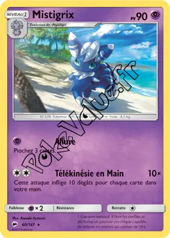 Carte Pokémon Mistigrix n°60 de la série Ombres Ardentes