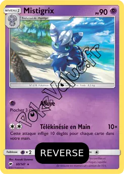 Carte Pokémon Mistigrix Reverse n°60 de la série Ombres Ardentes