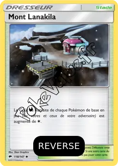Carte Pokémon Mont Lanakila Reverse n°118 de la série Ombres Ardentes