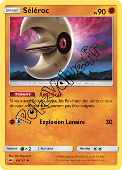 Carte Pokémon Séléroc n°68 de la série Ombres Ardentes