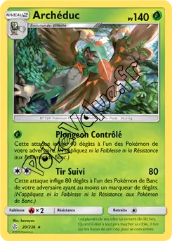 Carte Pokémon Archéduc n°20 de la série Éclipse Cosmique