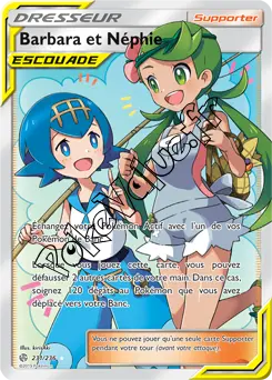 Carte Pokémon Barbara et Néphie n°231 de la série Éclipse Cosmique