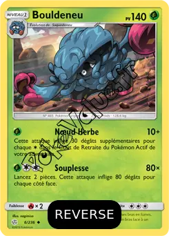 Carte Pokémon Bouldeneu Reverse n°6 de la série Éclipse Cosmique