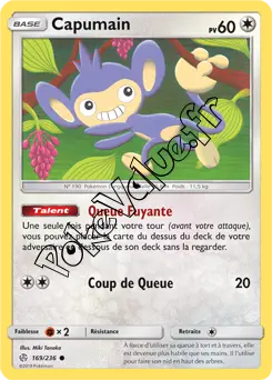 Carte Pokémon Capumain n°169 de la série Éclipse Cosmique