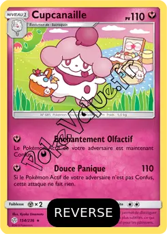 Carte Pokémon Cupcanaille Reverse n°154 de la série Éclipse Cosmique