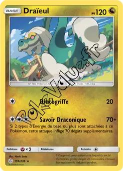 Carte Pokémon Draïeul n°159 de la série Éclipse Cosmique